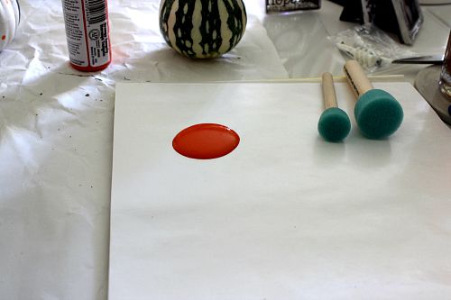 paints and dabber for pumpkins