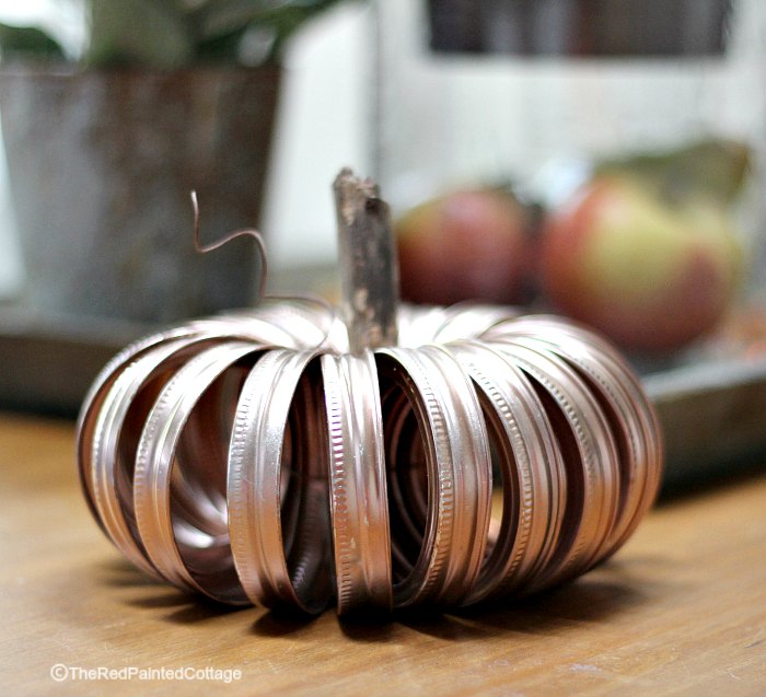 DIY Rose Gold Pumpkin, The Red Painted Cottage