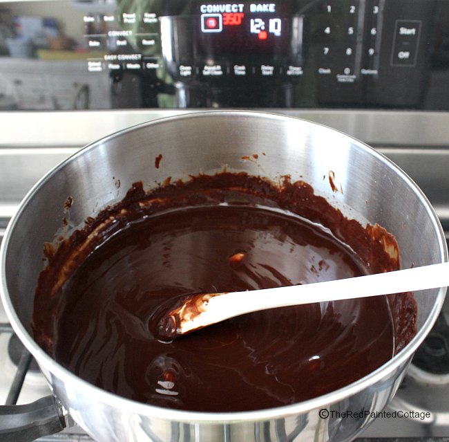 continue melting chocolate and butter till smooth