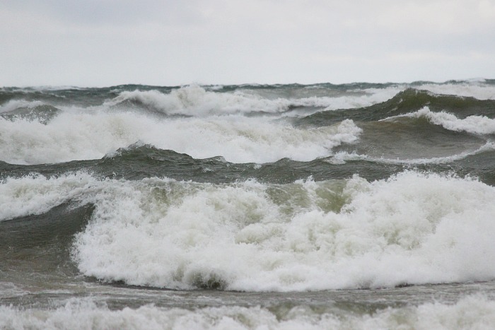 High Winds And Waves On Lake Michigan