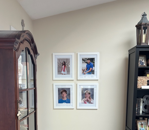 Where I placed grandkid's photos