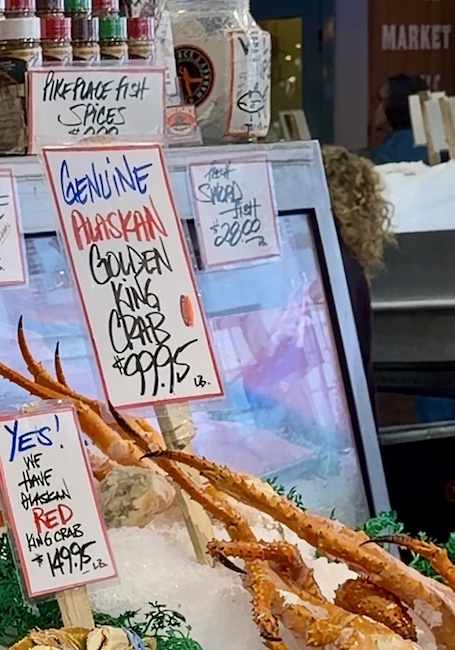 Cost of $99.95 per pound of Alaskan Golden King Crab